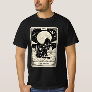 Camiseta Gato Tarot O Gráfico Da Lua