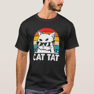 Camiseta Gato Tat Amante de Gato Amante de Tatuagem Gatinho