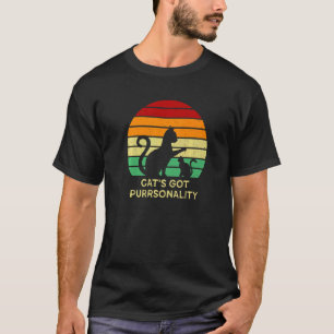 Camiseta Gato Tem Personalidade Gato Ditos Citações de Gat