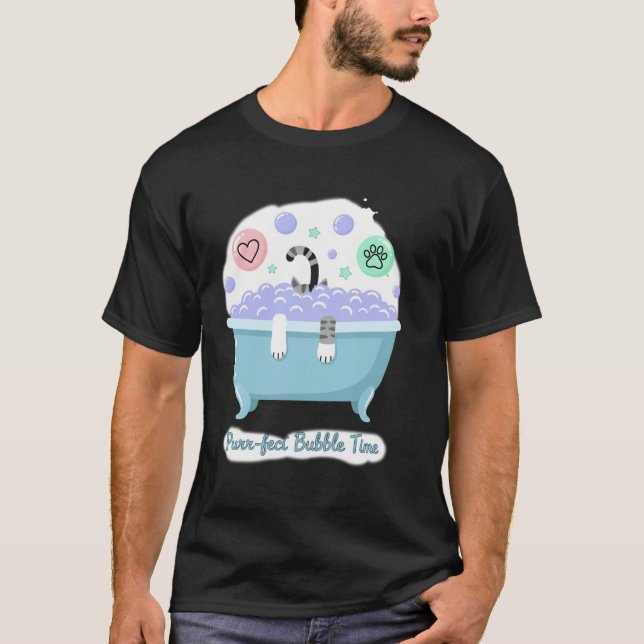 Camiseta Gato Tempo de Bolha Perfeito (Frente)