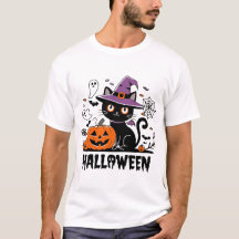 Gato Testemunha com Pumpkins - Diversão do Hallowe