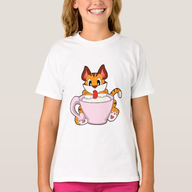Camiseta Gato-Tigre com Xícara de Leite.PNG (Frente)