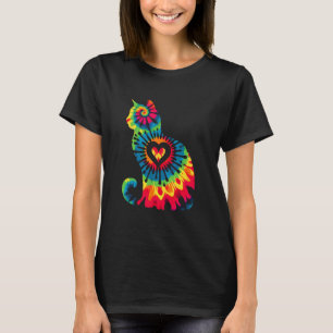 Camiseta Gato Tinta Colorida Pet Mãe Pai Amante Meow