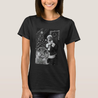 Camiseta Gato Tirando Uma Selfie Santa Natal Pajamas H
