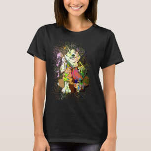 Camiseta Gato Tocador de Banjo com Salpicos de Tinta Colori