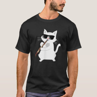 Camiseta Gato Tocando Clarinete