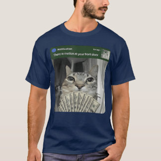 Camiseta Gato Tocando com Meme de Movimento menino engraçad