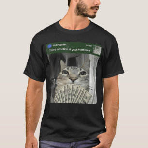 Camiseta Gato Tocando com Menino do Meme de Movimento