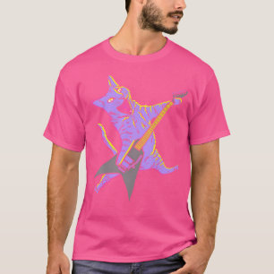 Camiseta Gato tocando guitarra, música de punho, tocador de