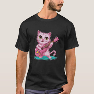 Camiseta Gato Tocando Violão - Música de Rock Engraçada Gat