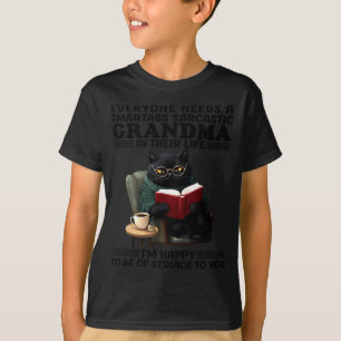 Camiseta Gato Todos Precisam de uma Avó Inteligente e Sarcá