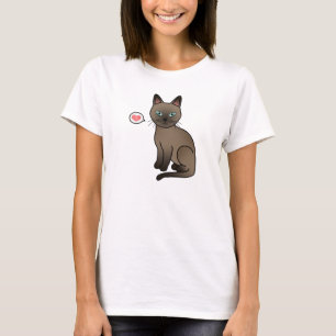 Camiseta Gato Tonkinês Marrom Amor