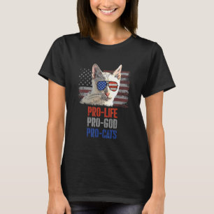 Camiseta Gato Tonquinês Pro Vida Pro Deus Pro Gatos Bandeir