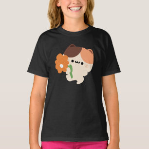 Camiseta Gato Tortie Romântico Fofo