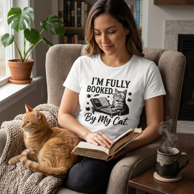 Camiseta Gato Totalmente Ocupado (Criador carregado)