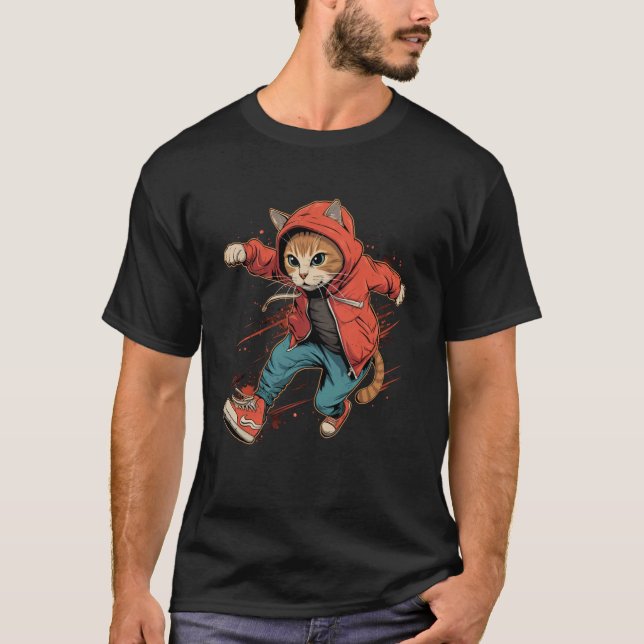 Camiseta Gato Traceur no Parkour (Frente)