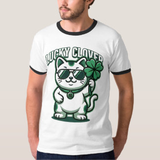 Camiseta Gato Trevo da Sorte | Dia de São Patrício
