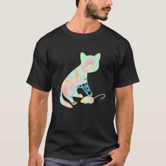 Camiseta Gato  Tricolor