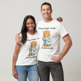 Camiseta gato triunfador