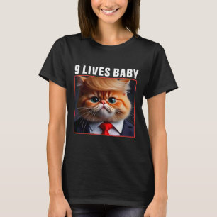 Camiseta Gato Trump 9 Vidas Por Divertido Voto Para Gatos T