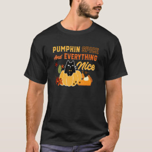 Camiseta Gato Tudo Bom de Tempero de Abóbora Outono