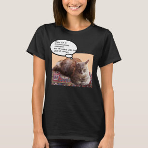 CAMISETA GATO TURCO EM MEDITAÇÃO TRANSCENDENTAL