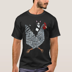 Camiseta Gato Tuxedo em um meme de Galinha