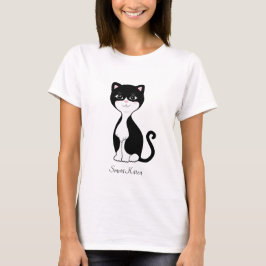 Camiseta Gato Tuxedo Inteligente Fofo