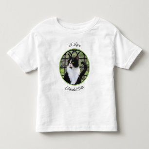 Camiseta Gato Tuxedo na Janela Pintura Arte Animal Original