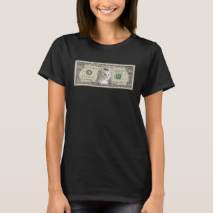Camiseta Gato Único Dólar Bill Money Kitten Entusiasta Não