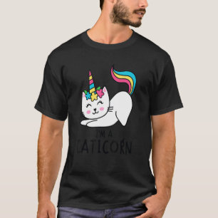 Camiseta Gato Unicórnio Eu Sou uma Garota Caticórnio Amante