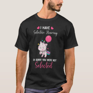 Camiseta Gato Unicórnio Eu Tenho Audição Seletiva Desculpe 