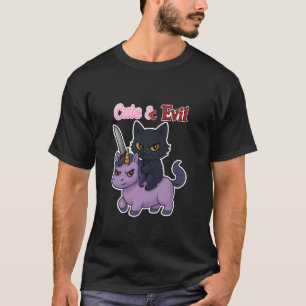 Camiseta Gato Unicórnio Travesso Engraçado Caos Caprichoso