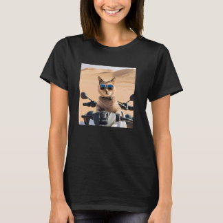 Camiseta Gato Usando Óculos de Sol no Deserto Árabe, Corres