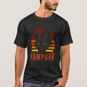Camiseta Gato Vampiro Drácula Vampurr Retro Face de Gato Ha