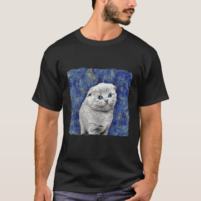 Camiseta Gato Van Gosh 1 (Frente)