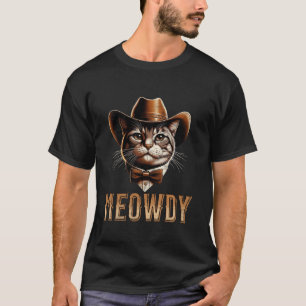 Camiseta Gato-vaqueiro-vaqueiro Homens Mulheres Criança Hal