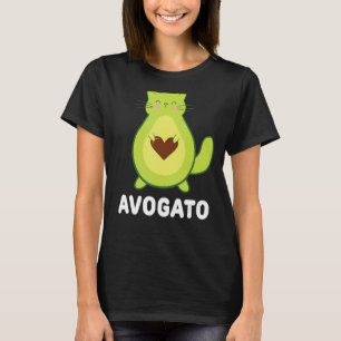 Camiseta Gato Vegano Gato Vegetariano Abacate Avocato Abaca
