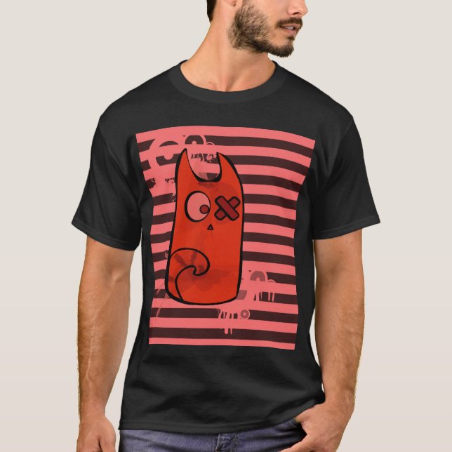 Camiseta Gato vermelho (Frente)
