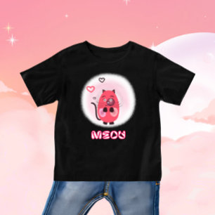 Camiseta Gato vermelho-branco