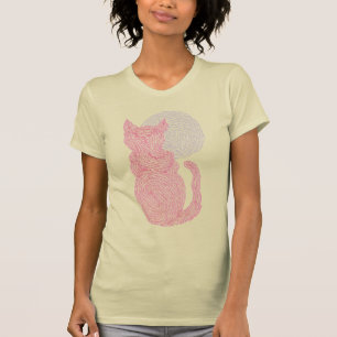 Camiseta Gato vermelho de Z e o T da lua