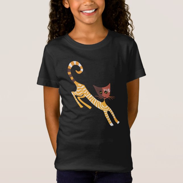 Camiseta Gato vermelho engraçado (Frente)