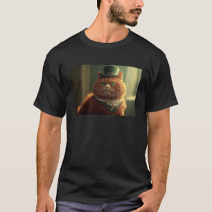 Camiseta Gato Vermelho vestindo para celebrar o Dia de São