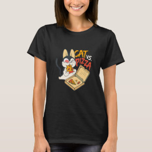 Camiseta Gato Versus Deliciosa Pizza Prato Italiano Pizza