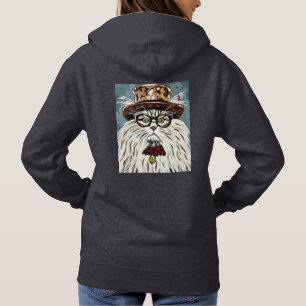 Camiseta Gato vestindo chapéu e óculos