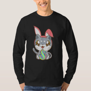 Camiseta Gato Vestindo Coelhinho Coelhinho Gato Gato Feliz