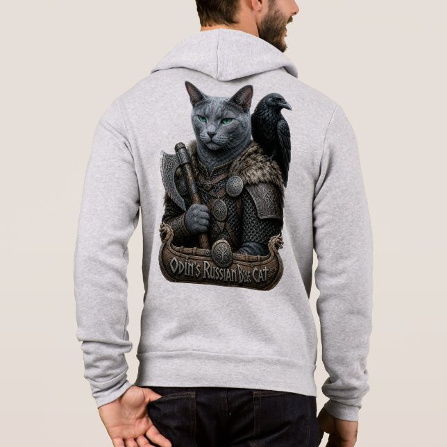 Camiseta Gato Veterano Russian Blue Odin (Verso)