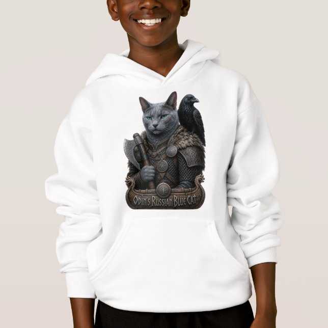 Camiseta Gato Veterano Russian Blue Odin (Frente)