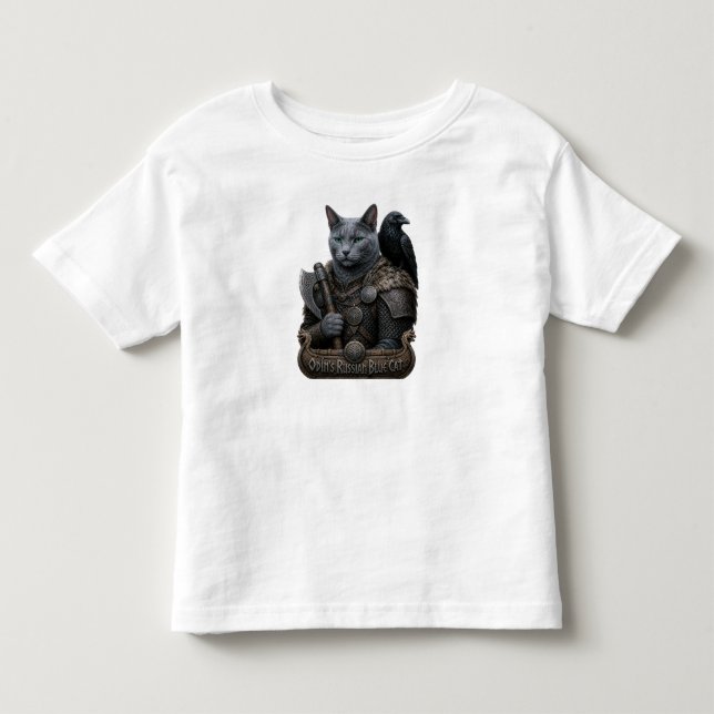Camiseta Gato Veterano Russian Blue Odin (Frente)