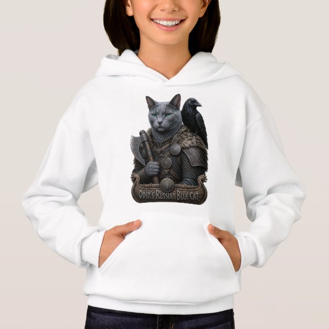 Camiseta Gato Veterano Russian Blue Odin (Frente)